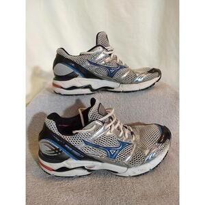 Mizuno Mens Wave Rider 14 'Silver Blue' Running Shoes, Size: 9       #MT25-1